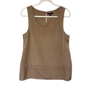 Gap Tank Top Brown Polka‎ Dot Sleeveless Casual Blouse Size Medium